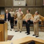 Commander and crew of USS Asheville visit City Hall