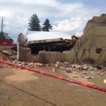 building collapse on Haywood Road