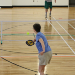 person playing pickleball