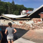 building collapse on Haywood Road