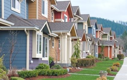 colorful row houses