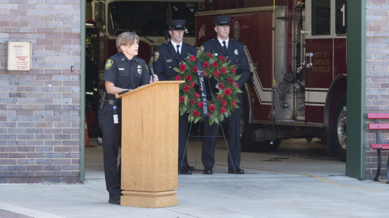 Tammy Hooper speaks at 9/11 ceremony