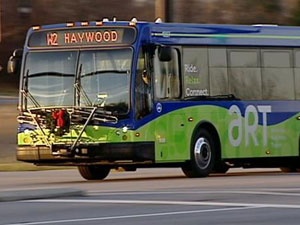 asheville transit bus in motion