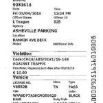 This is an authentic City of Asheville parking citation.