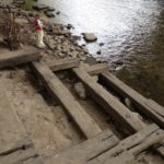 High waters during winter washed away the better part of the river access stairs at Jean Webb Park
