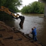 crews working on access stairs