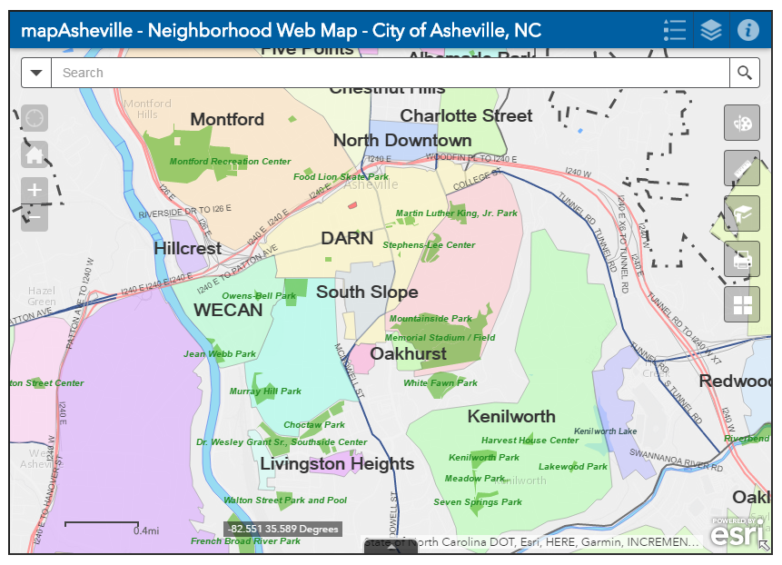 Asheville Nc Neighborhood Map City Of Asheville Launches Interactive Neighborhood Map - The City Of  Asheville
