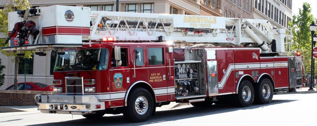 A city of Asheville fire truck