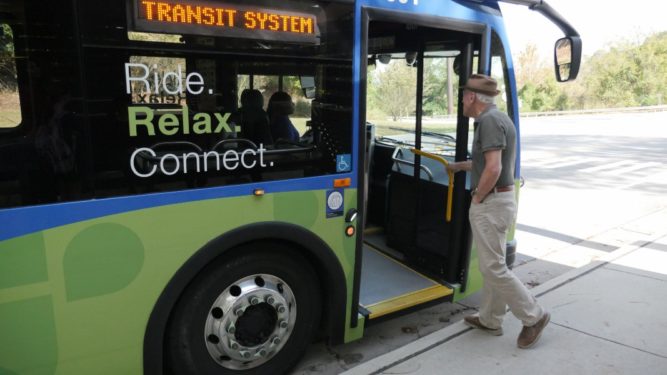 accessible ride on art bus