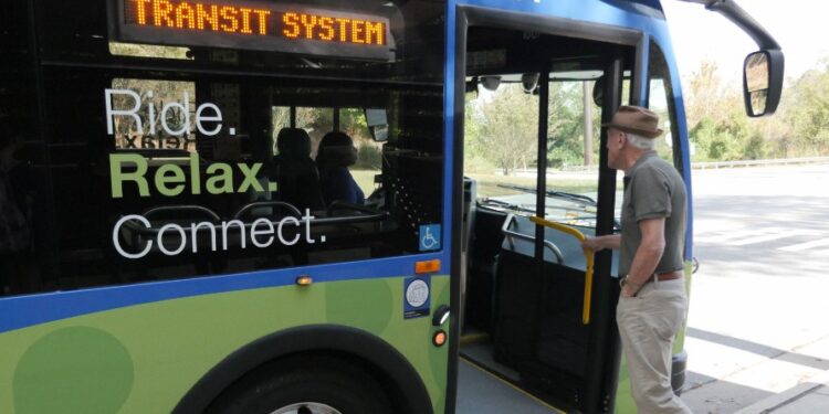 accessible ride on art bus