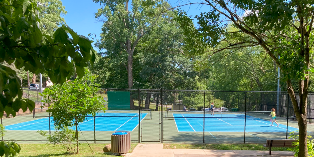 people playing pickleball