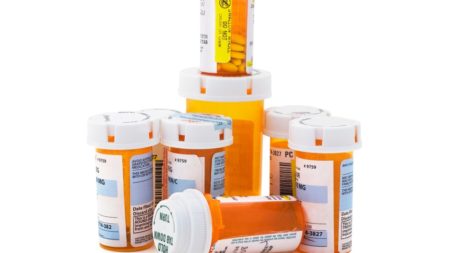 prescription medication bottles