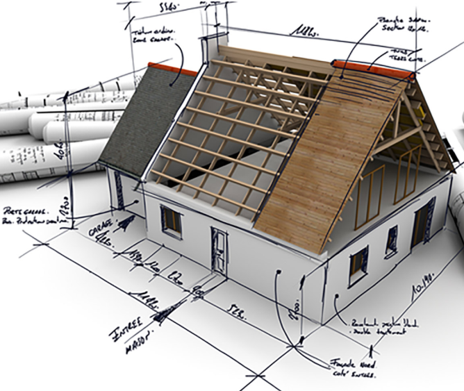 single family home plans illustration