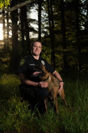 police officer with k9 dog