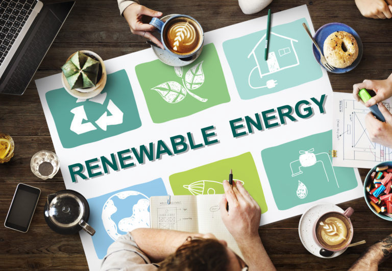 Renewable energy planning illustration