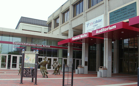 Exterior of the U.S. Cellular Center entrance