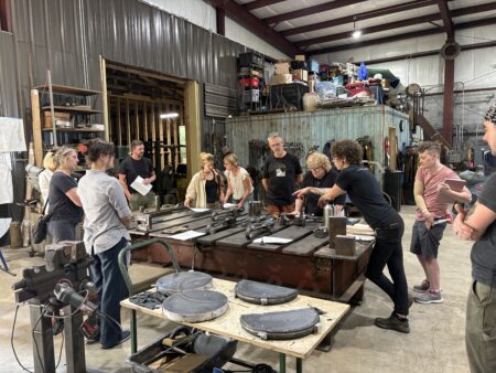 View larger visit to RED metal studio