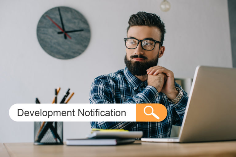 development notification photo illustration