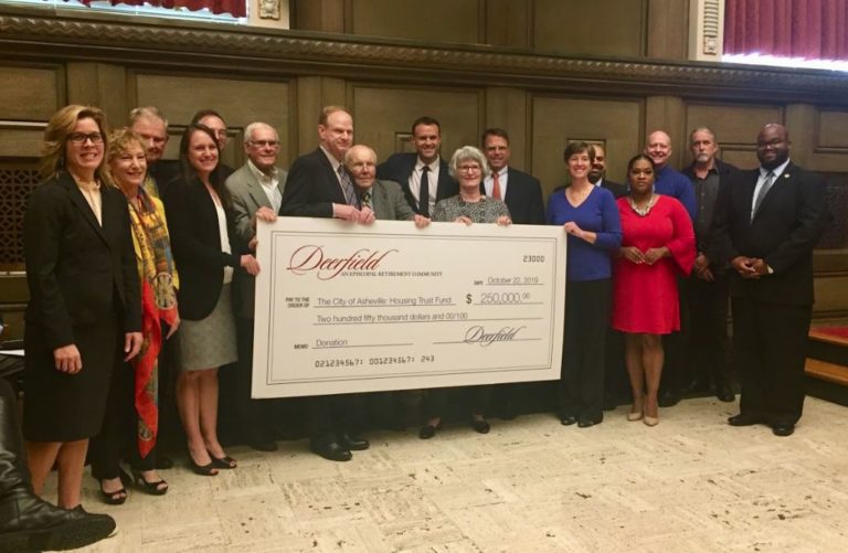 City council accepting check