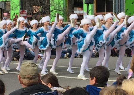 Asheville holiday parade scene