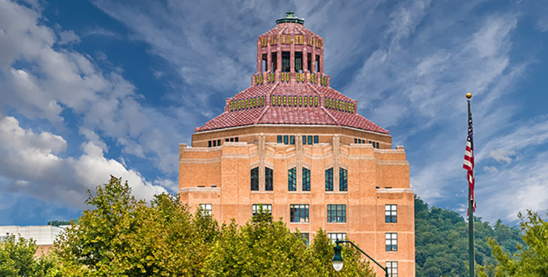 top of Asheville City Hall building