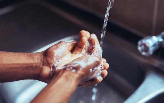 Picture of someone washing their hands