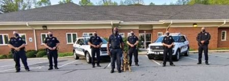 APD officers wearing masks