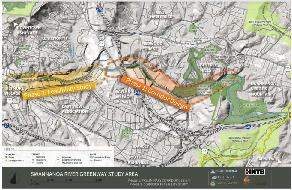 swannanoa greenway study area