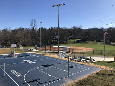 Shiloh court and ballfield after renovation