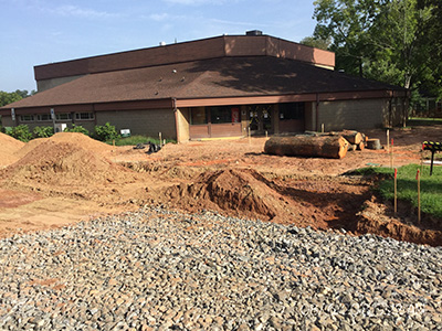 Tempie Avery Montford Center before entrance renovation