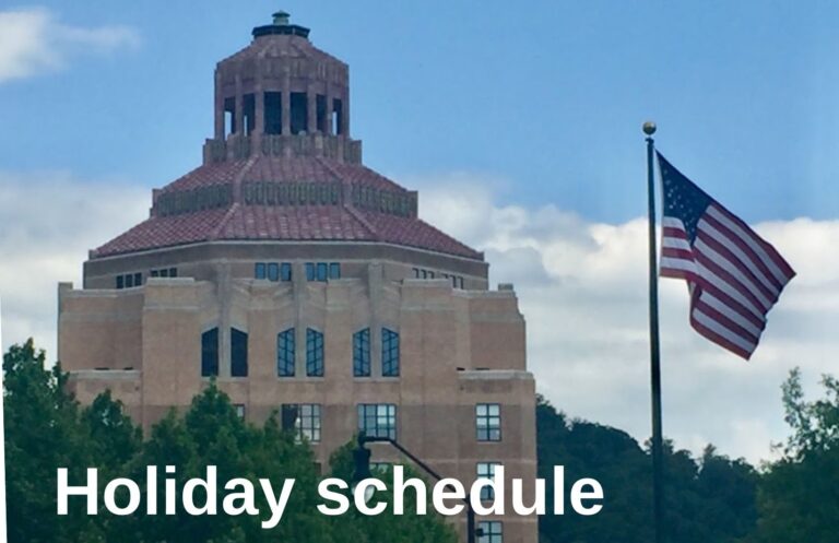 Asheville holiday schedule photo illustration