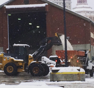Asheville snow prep salt public works