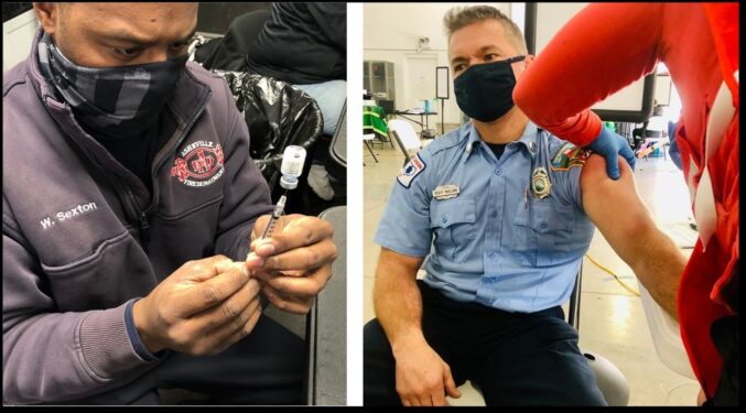 Asheville firefighter vaccinations