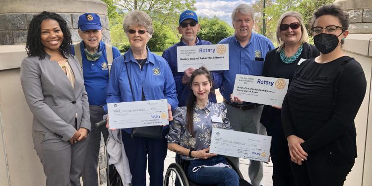 Rotary club check presentation