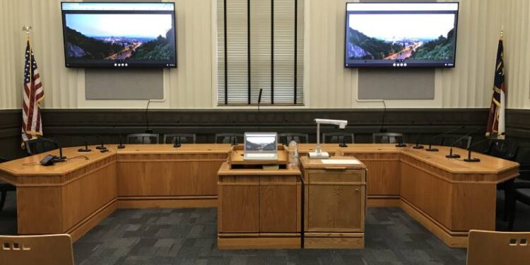 first floor conference room screens