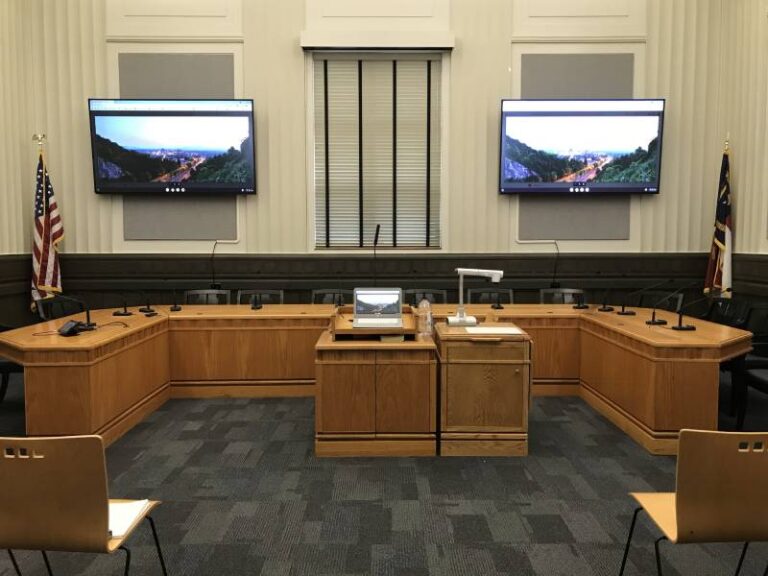 first floor conference room screens