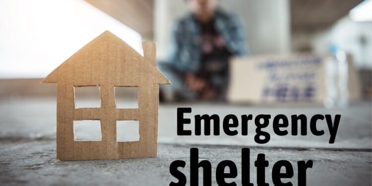 Emergency shelter photo illustration