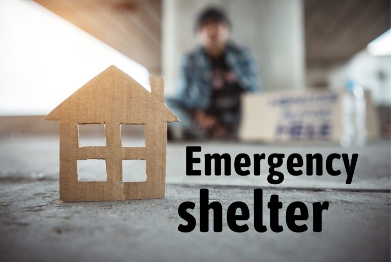 Emergency shelter photo illustration