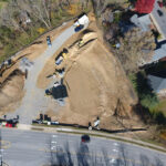 aerial view of Fire Station 13 building site