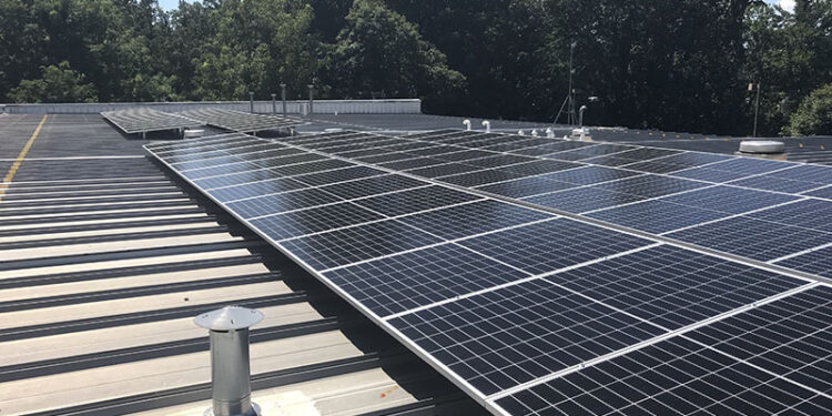 solar panels at Fire Station 10