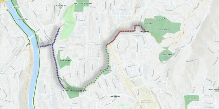 map of proposed greenway connector projects