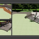 Three Dimensional Rendering of Asheville Skatepark gateway with possible improvements