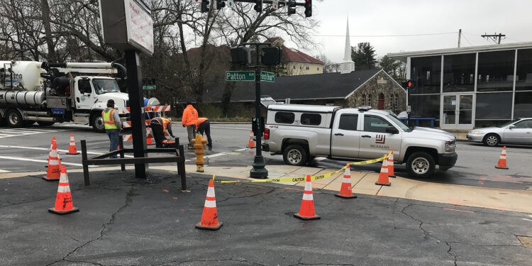 Preliminary utility location for Carter Ann Patton Stormwater improvement project