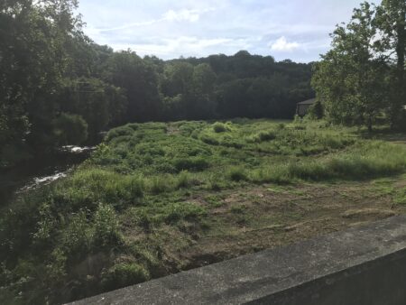 Lake Craig before project - during a large rain event
