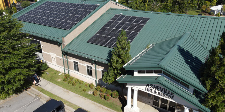 solar panels on Fire Station 11