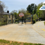 Basketball (half-court) and trike trail at Magnolia Park