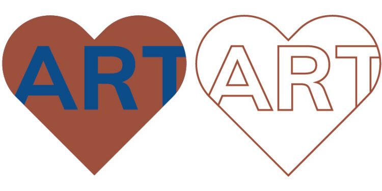 art in the heart logos in different colors