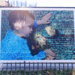 large art piece of a mother's letter to her children