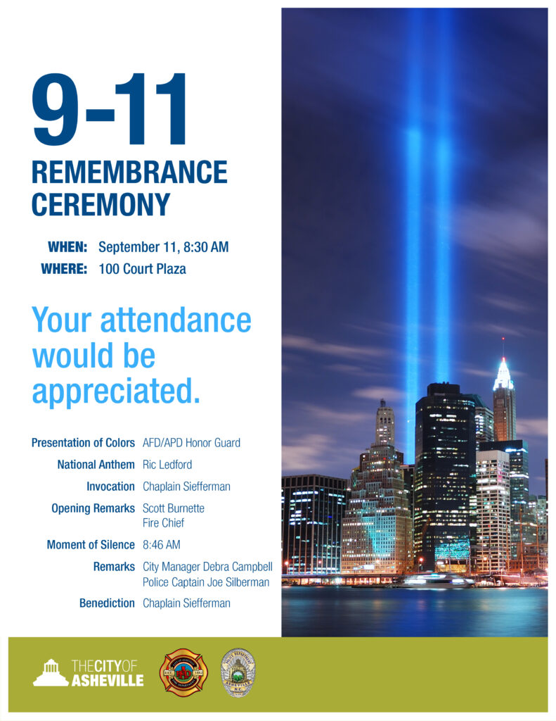 City of Asheville to hold 9-11 Remembrance Ceremony, open to the public ...
