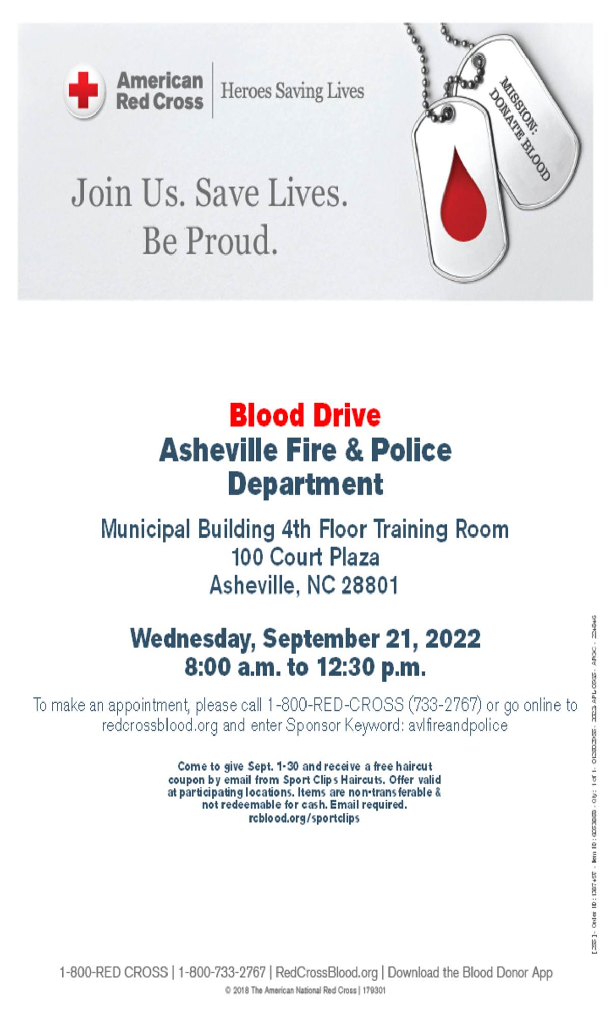 Asheville Fire and Police Departments to host Blood Drive